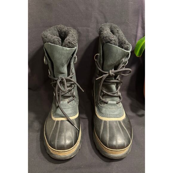 Men's Sorel Caribou Warm Lining Boots Waterproof Nubuck Leather, size 13 - Picture 1 of 5